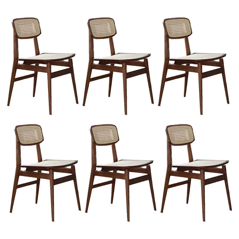 Industrial Side Chair Open Back Wood Dining Room Chair for Dining Room