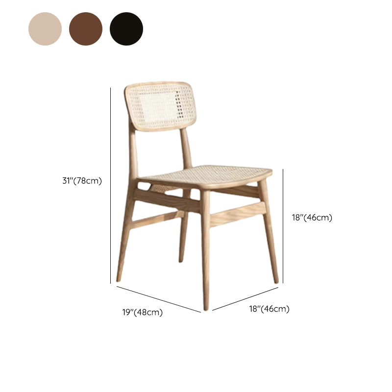 Industrial Side Chair Open Back Wood Dining Room Chair for Dining Room