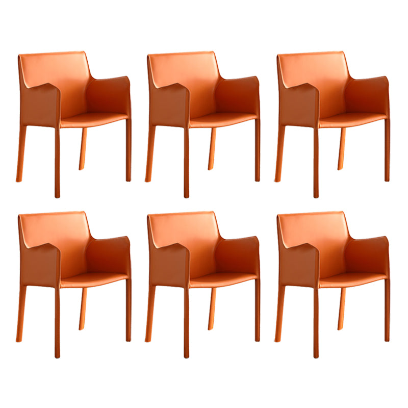 Industrial Arm Chair Solid Back Dining Room Chair for Dining Room