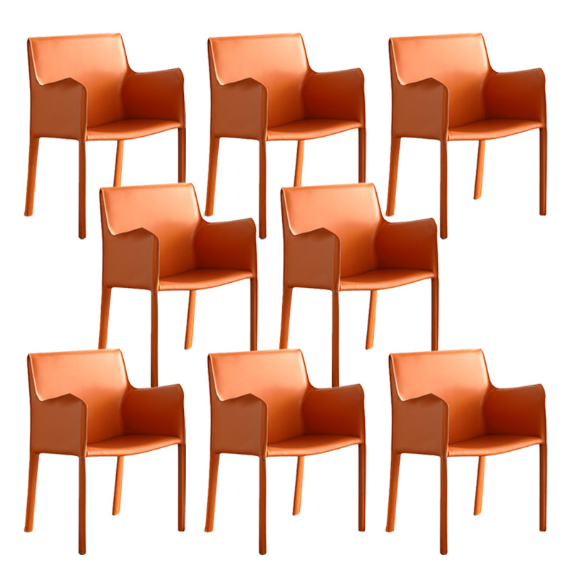 Industrial Arm Chair Solid Back Dining Room Chair for Dining Room