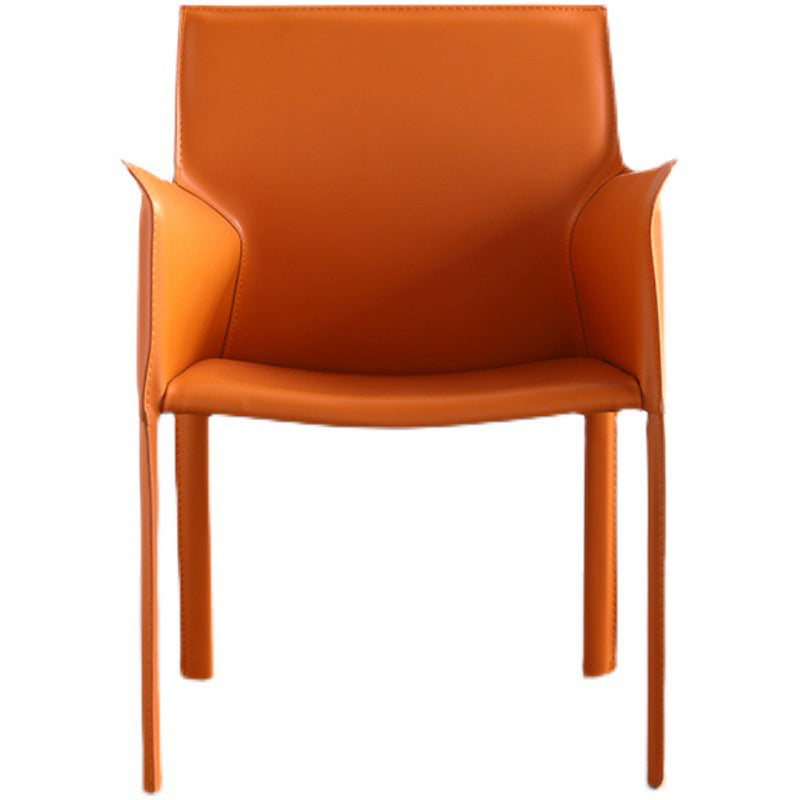 Industrial Arm Chair Solid Back Dining Room Chair for Dining Room