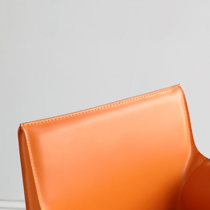 Industrial Arm Chair Solid Back Dining Room Chair for Dining Room