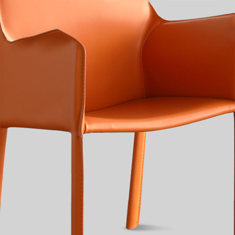 Industrial Arm Chair Solid Back Dining Room Chair for Dining Room