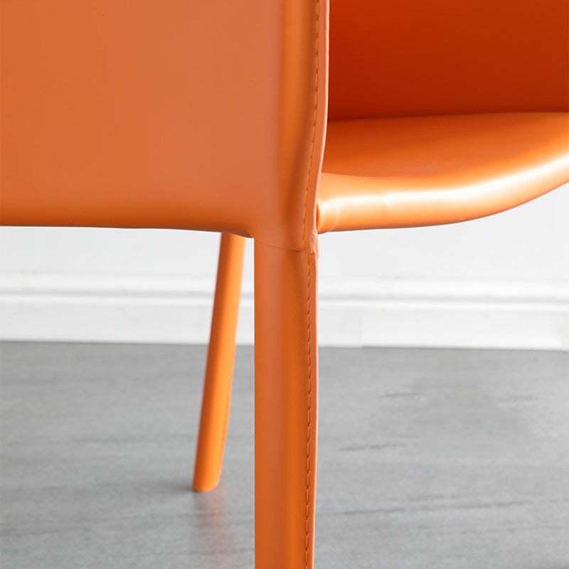 Industrial Arm Chair Solid Back Dining Room Chair for Dining Room