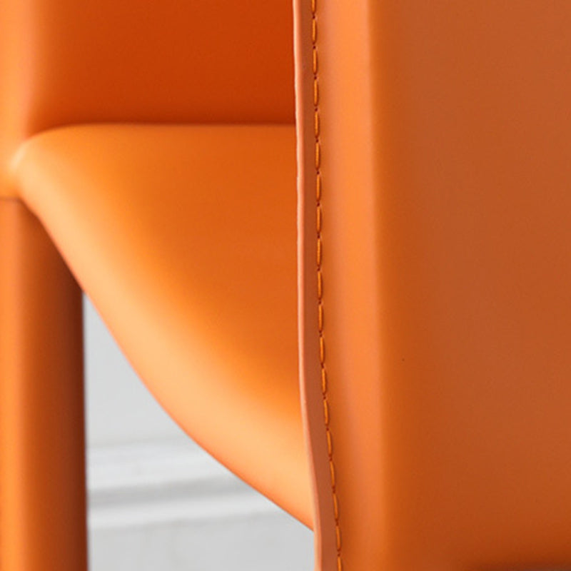 Industrial Arm Chair Solid Back Dining Room Chair for Dining Room