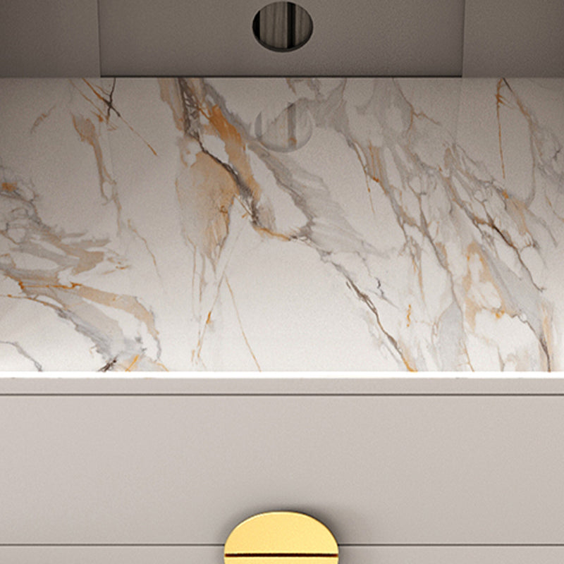 Sintered Stone Dining Server 2-drawer Credenza with Glass Door