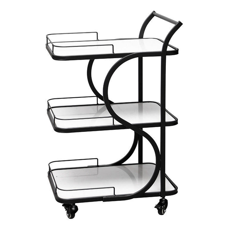 33.07" High Contemporary Prep Table Rolling Metal Prep Table for Kitchen