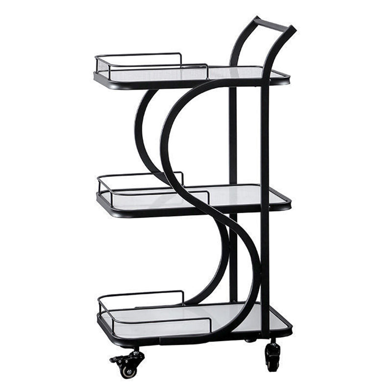 33.07" High Contemporary Prep Table Rolling Metal Prep Table for Kitchen