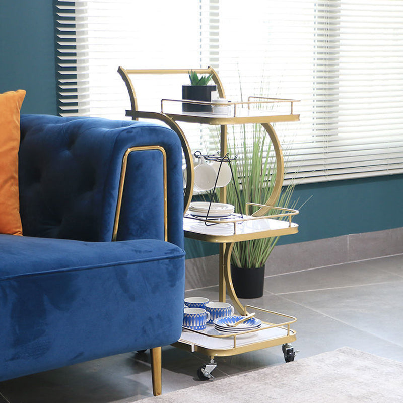 33.07" High Contemporary Prep Table Rolling Metal Prep Table for Kitchen