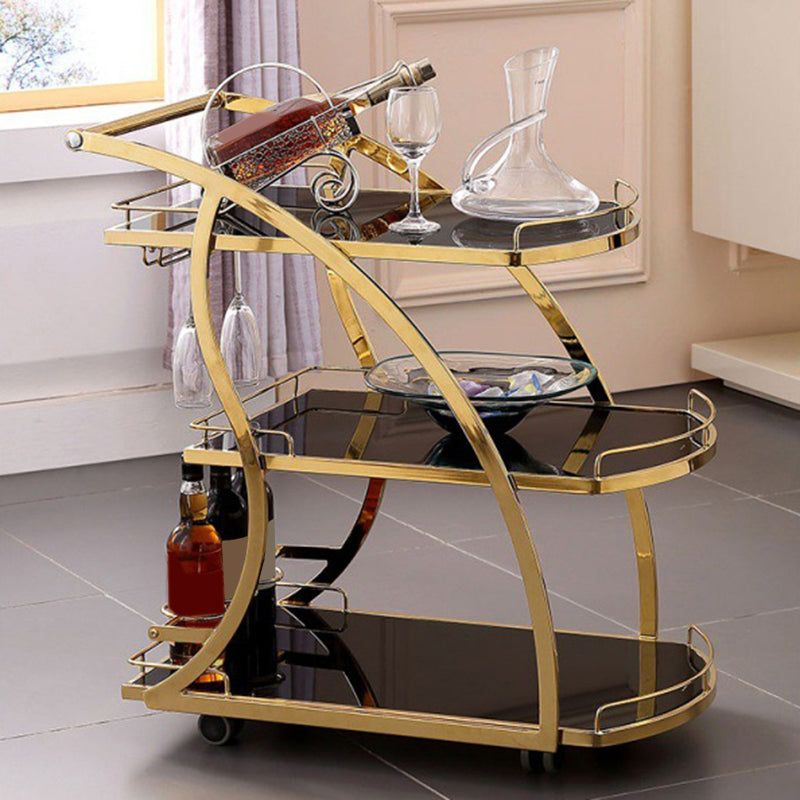 32.68" High Contemporary Prep Table Rolling Metal Prep Table for Kitchen