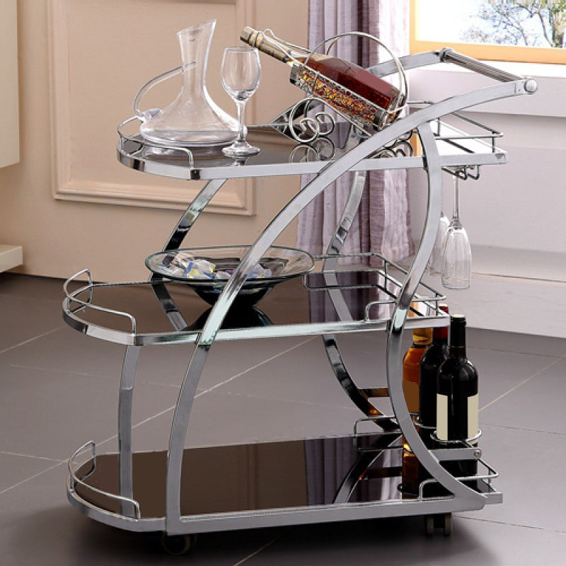 32.68" High Contemporary Prep Table Rolling Metal Prep Table for Kitchen