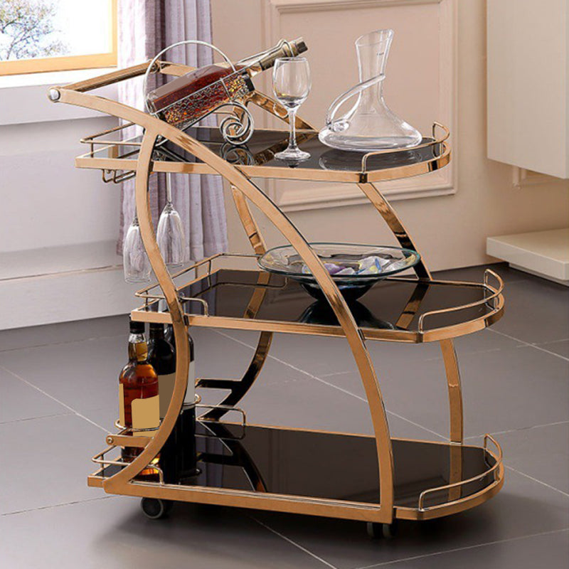 32.68" High Contemporary Prep Table Rolling Metal Prep Table for Kitchen