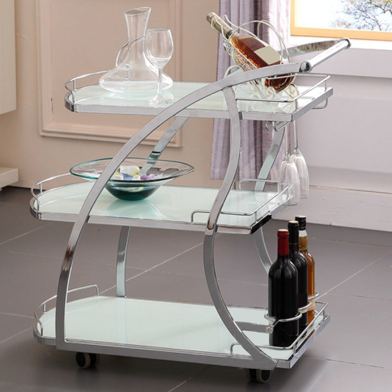 32.68" High Contemporary Prep Table Rolling Metal Prep Table for Kitchen