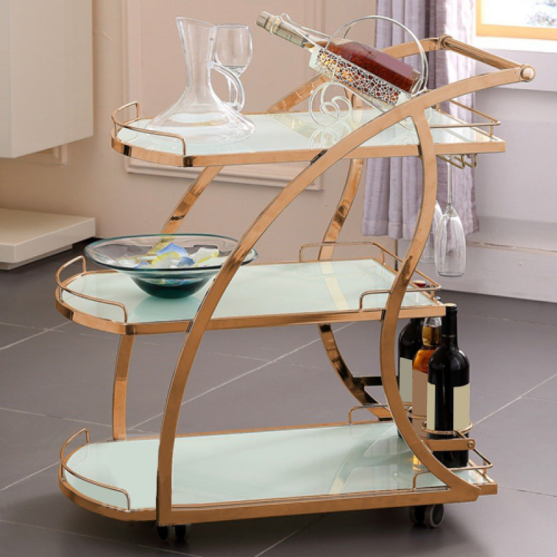 32.68" High Contemporary Prep Table Rolling Metal Prep Table for Kitchen