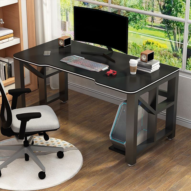 Bedroom Office Writing Desk Contemporary Wood Computer Desk with Metal Legs