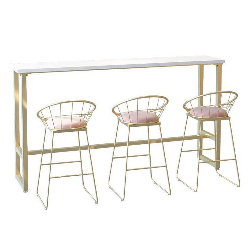 Rectangle Bar Table Contemporary Pub Table for Indoor and Breakroom