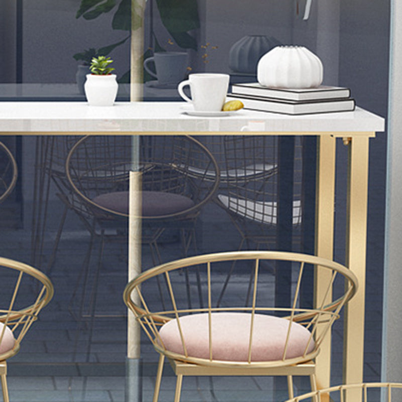 Rectangle Bar Table Contemporary Pub Table for Indoor and Breakroom