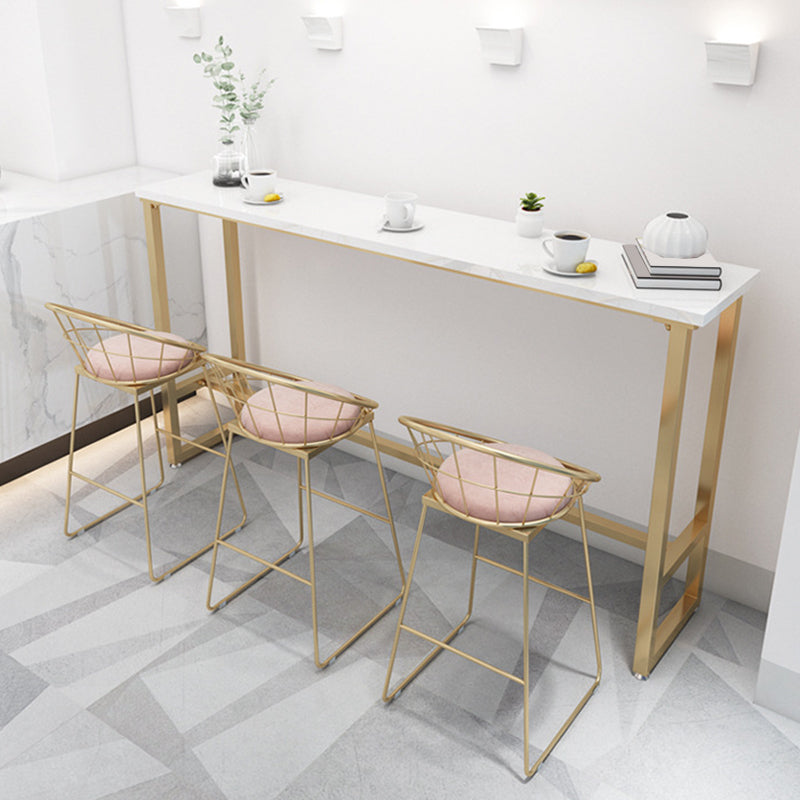 Rectangle Bar Table Contemporary Pub Table for Indoor and Breakroom