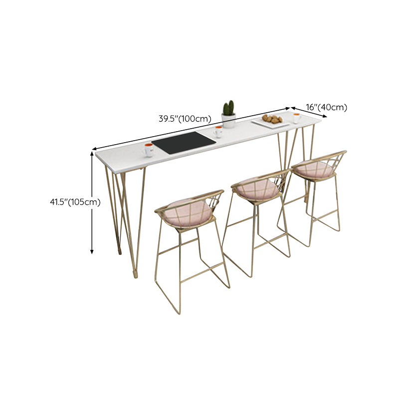 Rectangle Bar Table Contemporary Pub Table for Indoor and Breakroom