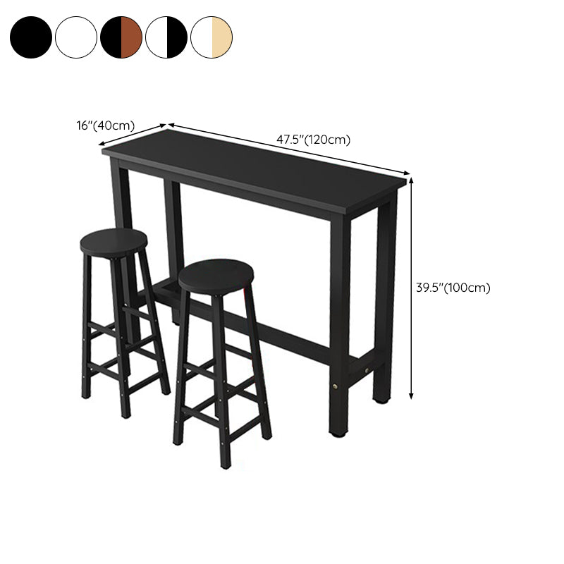 Industrial Bar Table Rectangle Pub Table for Outdoor and Breakroom