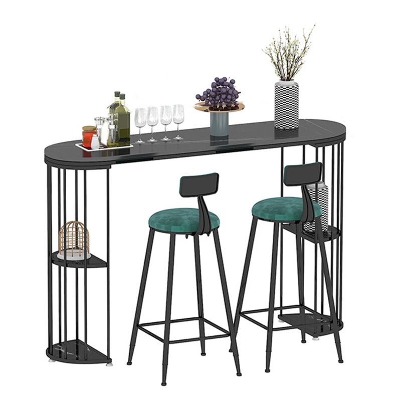 Oval Pub Table Bar Height Glam Bar Table for Indoor and Breakroom