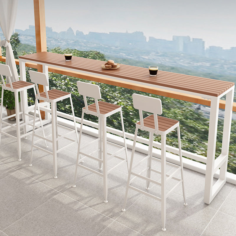 Modern Bar-height Table with White Base 41.3-inch Height Table