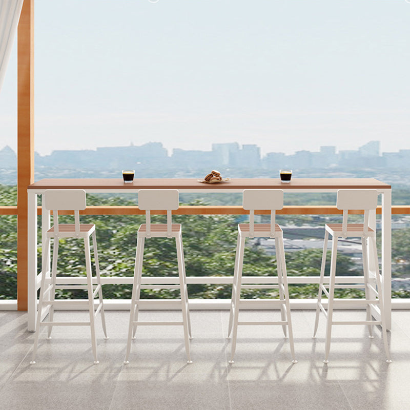 Modern Bar-height Table with White Base 41.3-inch Height Table