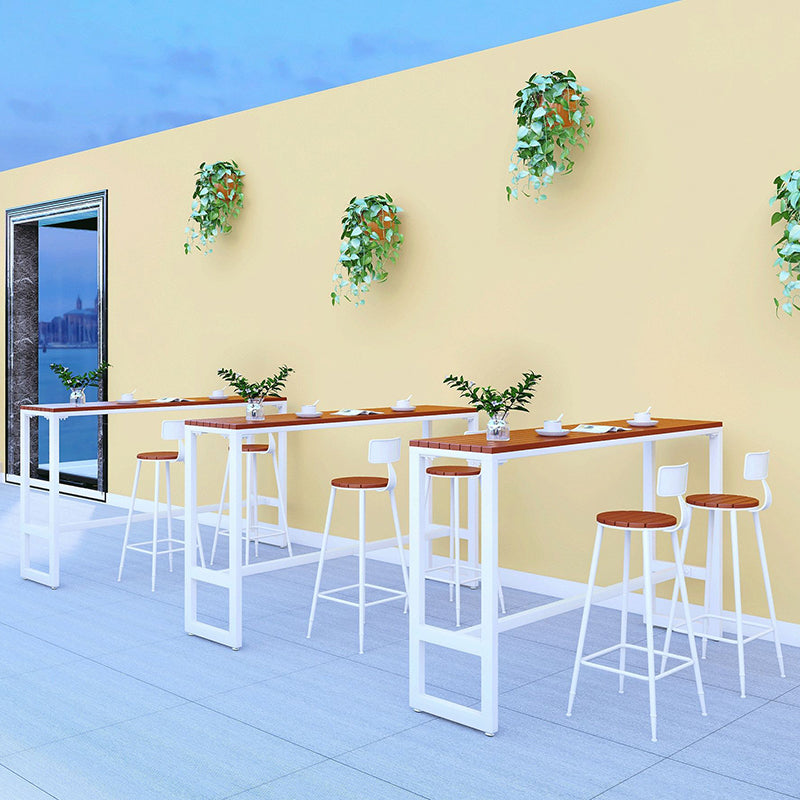 Modern Bar-height Table with White Base 41.3-inch Height Table