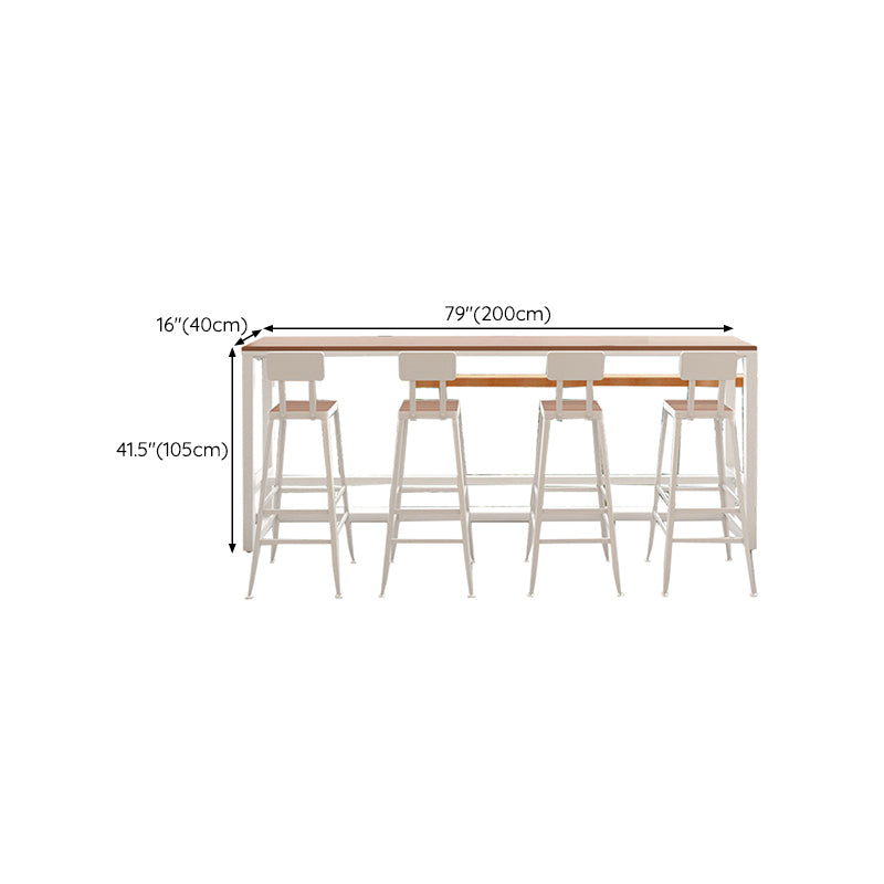 Modern Bar-height Table with White Base 41.3-inch Height Table