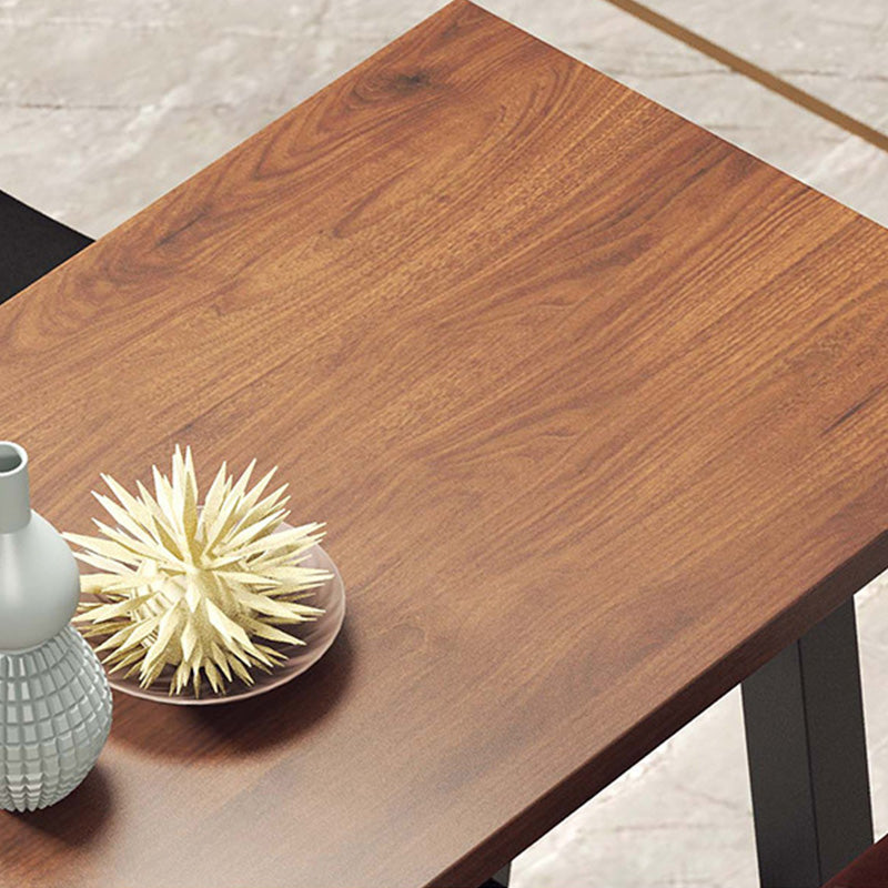 Modern Bar-height Table with Black Legs and Metal Base Bar Table