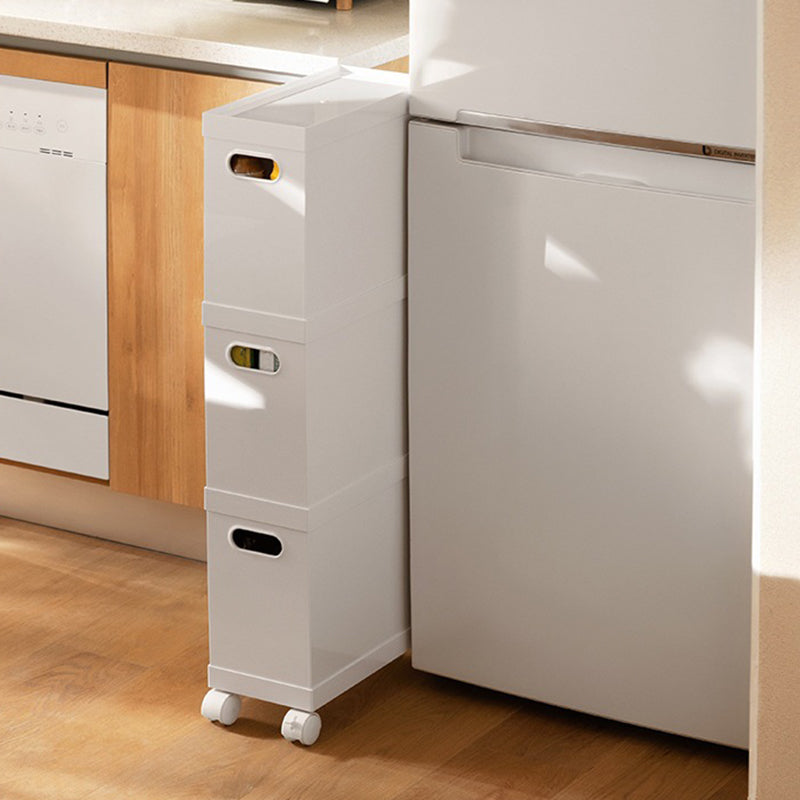 Simple Filing Cabinet Solid Color Castors Detail File Cabinet for Home or Office