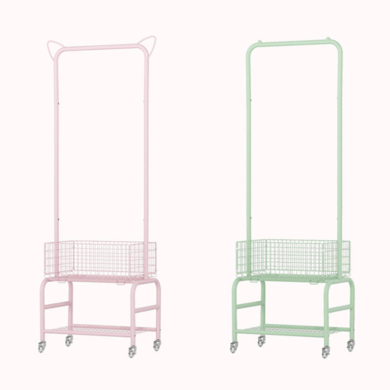 Metal Free Standing Hall Tree Contemporary Hall Stand with Storage