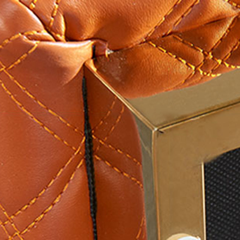 Orange Modern Cube Water Resistant Square Cube for Living Room