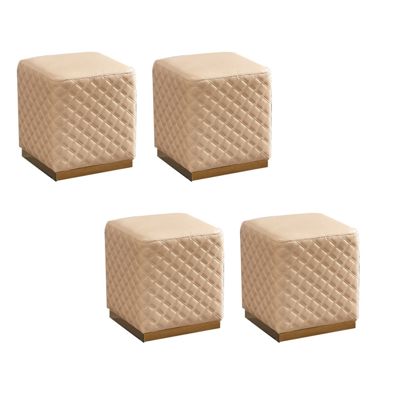 Orange Modern Cube Water Resistant Square Cube for Living Room