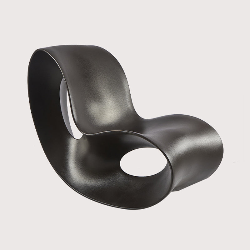 Modern Rocker Chair Plastic Seat Belt Rocking Accent Chair for Living Room