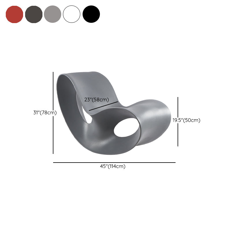 Modern Rocker Chair Plastic Seat Belt Rocking Accent Chair for Living Room