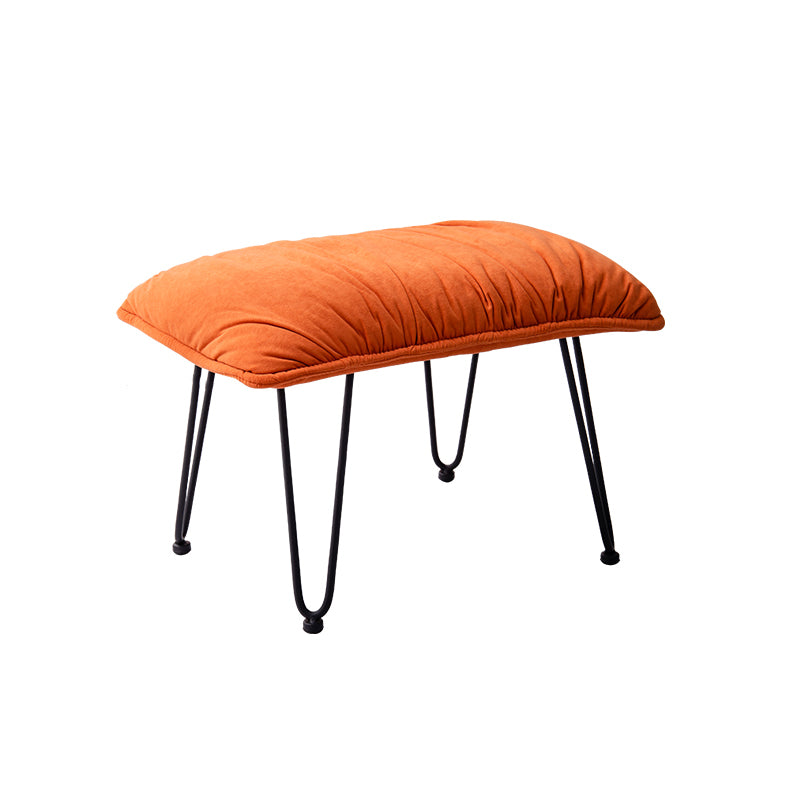 Leisure Rocking Chair Velvet Pure Color Indoor Rocker Chair with Ottoman