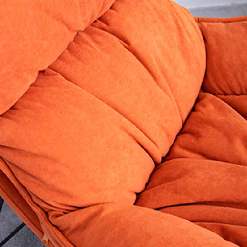 Leisure Rocking Chair Velvet Pure Color Indoor Rocker Chair with Ottoman