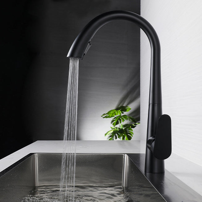 Modern Kitchen Faucet Stainless Steel Single Handle Retractable High Arc Kitchen Faucet