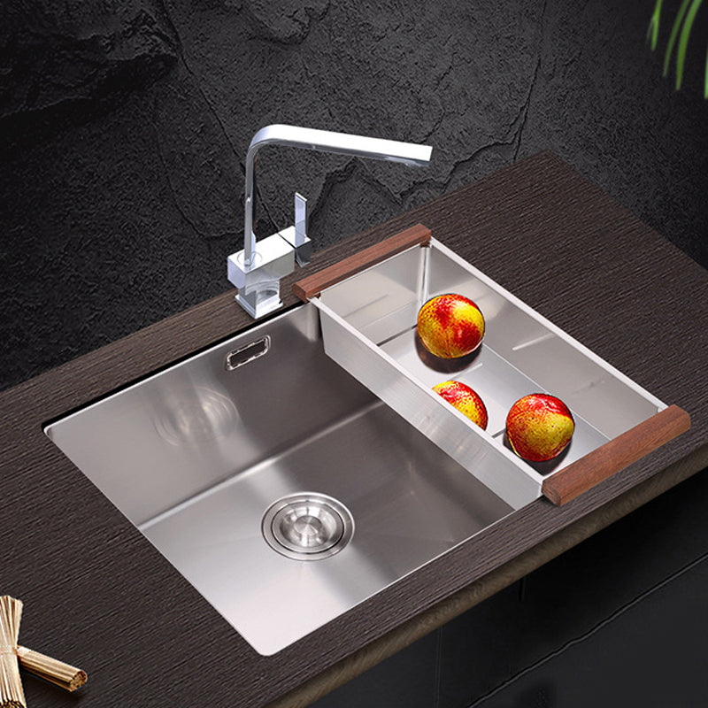 Modern Bar Prep Sink Stainless Steel Faucet and Drain Assembly Kitchen Sink