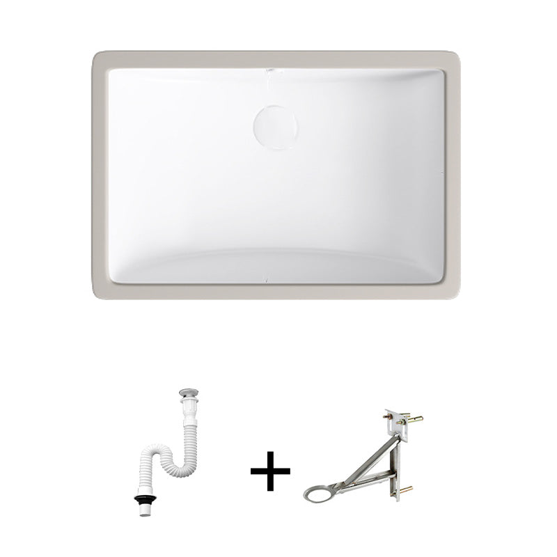Modern Bathroom Sink Pop-Up Drain Porcelain Solid Color Oval-Shape Vessel Lavatory Sink