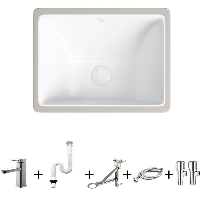 Modern Bathroom Sink Pop-Up Drain Porcelain Solid Color Oval-Shape Vessel Lavatory Sink