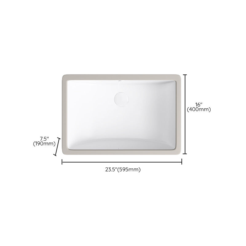 Modern Bathroom Sink Pop-Up Drain Porcelain Solid Color Oval-Shape Vessel Lavatory Sink