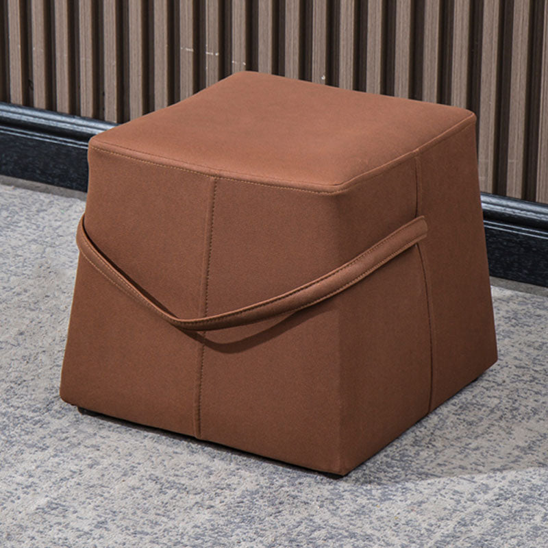 Moden Cotton Pouf Brown Scratch Resistant Pouf for Living Room