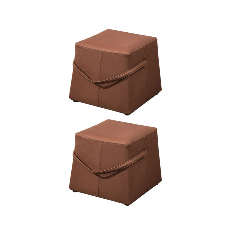 Moden Cotton Pouf Brown Scratch Resistant Pouf for Living Room