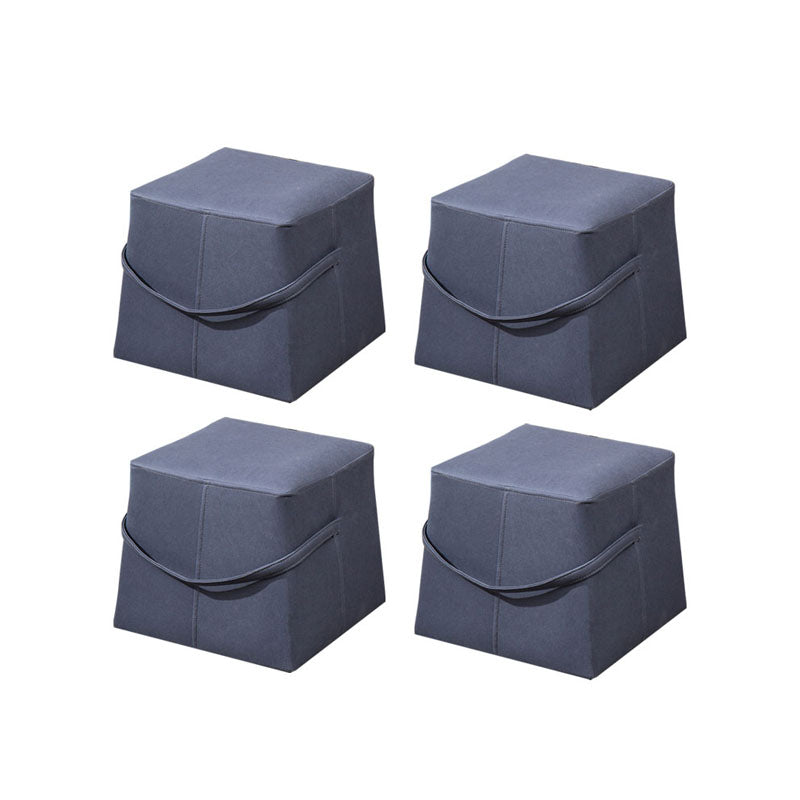 Moden Cotton Pouf Brown Scratch Resistant Pouf for Living Room