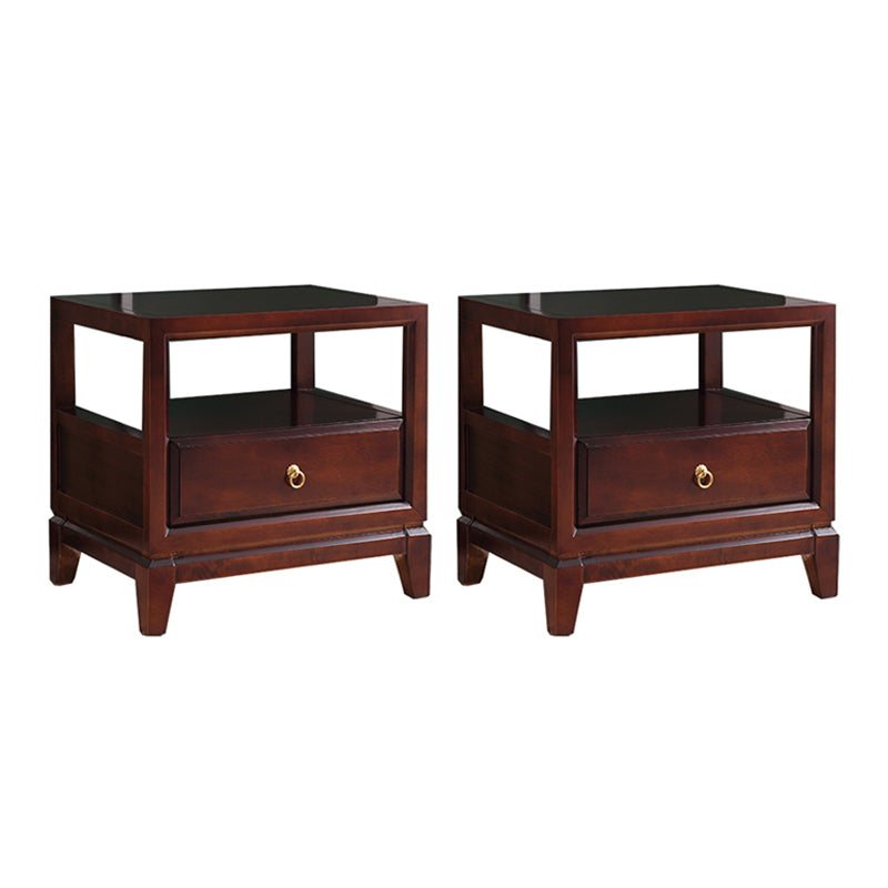 Traditional Nightstand Solid Wood Accent Table Nightstand with Drawer