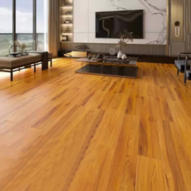 49"x8" Wide E0 Natural Solid Wood Laminate Flooring, Click-Lock, Waterproof