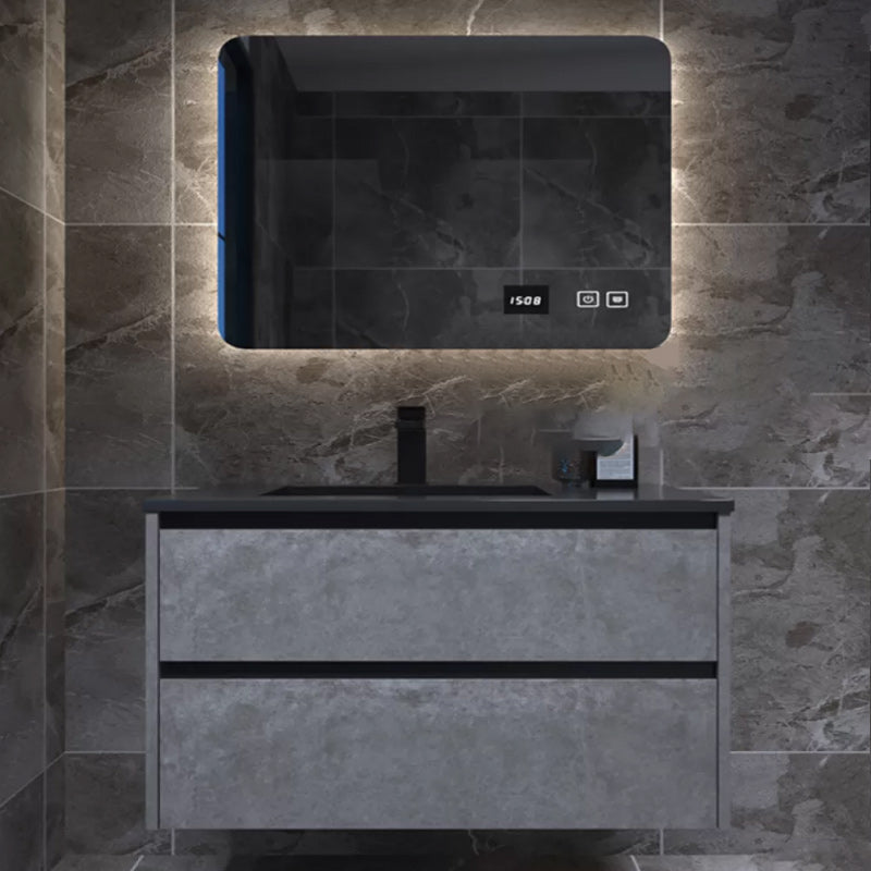 Glam Bathroom Vanity Cabinet Limestone Top with Mirror and Standalone Cabinet Vanity Set