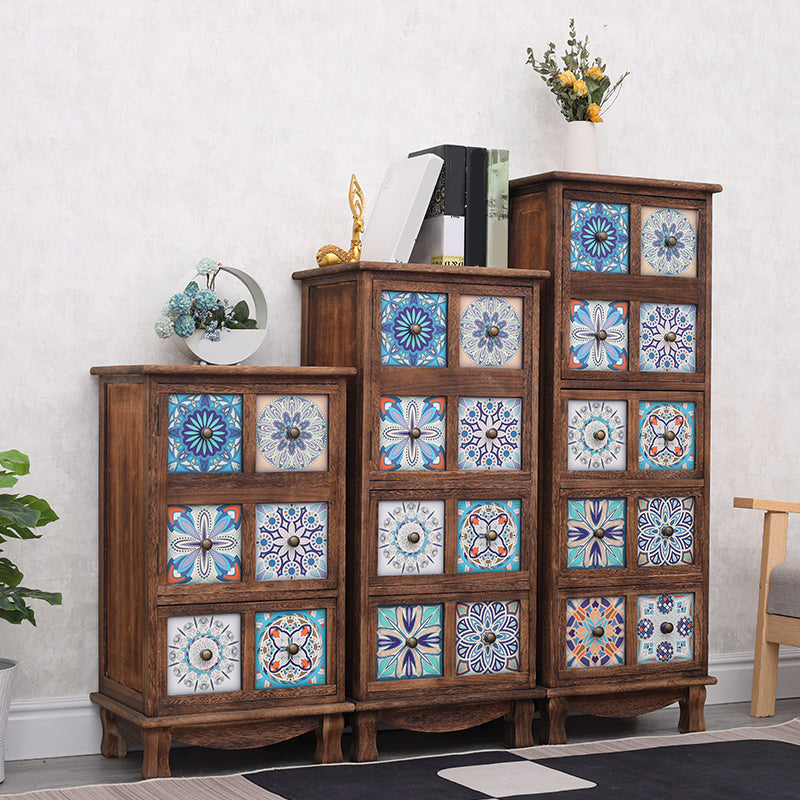 Bedroom Nautical Vertical Storage Chest Wooden Chest with Drawers